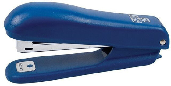 Степлер SAX 19 до 10 листов синий с встроенным антистеплером и скобами в комплекте