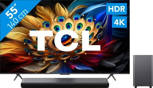 TCL QLED 55C61B (2024) + soundbar