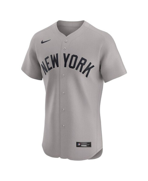 Men's Gray New York Yankees Road Elite Jersey