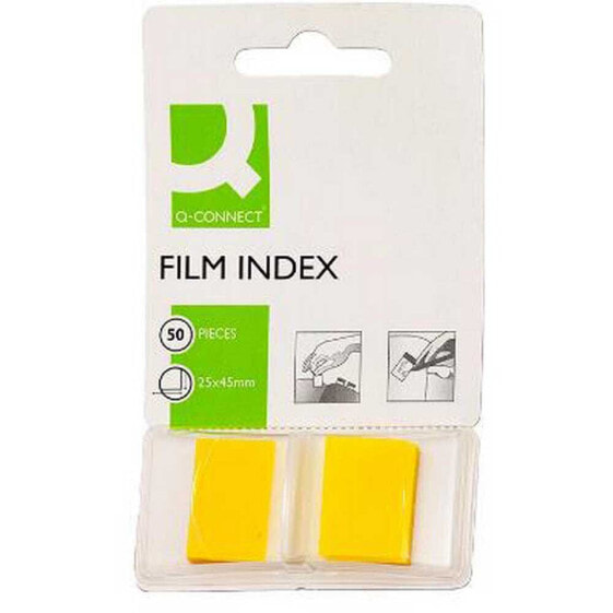 Q-CONNECT Yellow separator flags dispenser of 50 units