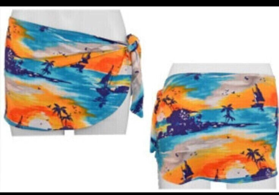 Tommy Bahama Womens Tequila Sunrise Island Sarong Swimwear Skirt Size Medium