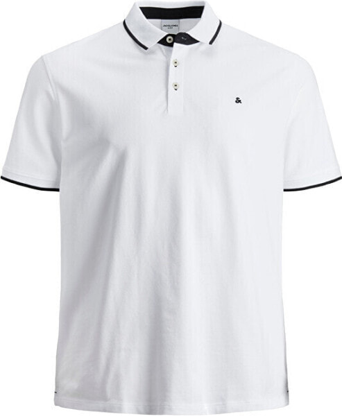 Men´s polo triko Slim Fit JJEPAULOS 12143859 White