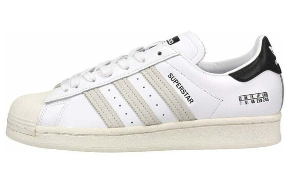 adidas originals Superstar 防滑耐磨 低帮 板鞋 男女同款 米棕白 / Кроссовки Adidas originals Superstar FV2808