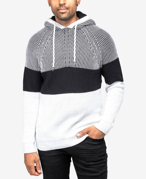 Men's Color Blocked Hooded Sweater