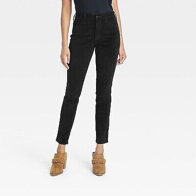 Women's High-Rise Corduroy Skinny Jeans - Universal Thread Black 12