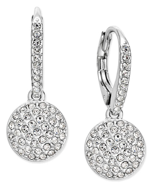 Rose Gold-Tone Pavé Disc Drop Earrings, Created for Macy's