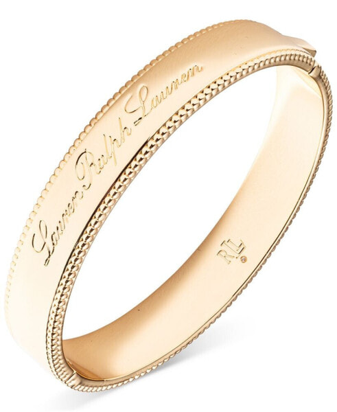 Gold-Tone Script Logo Bangle Bracelet