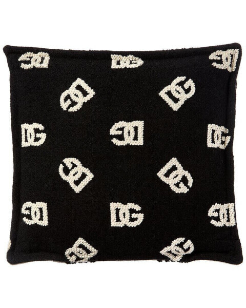 Dolce & Gabbana Double Face Jacquard Cushion White