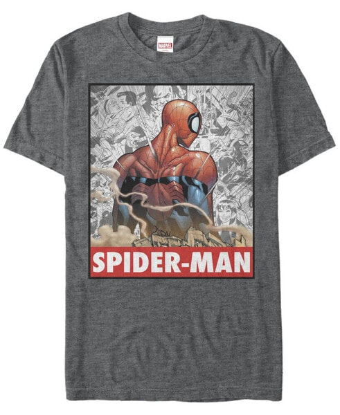 Marvel Men's Comic Collection Spider-Man Comic Style Short Sleeve T-Shirt