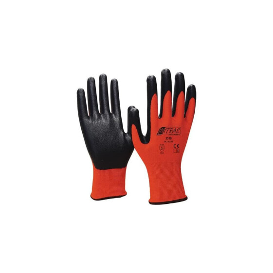 Nitras Handschuhe Nitril Foam Größe 9 rot/schwarz EN 388 PSA-Kategorie II, VE: 12 Paar