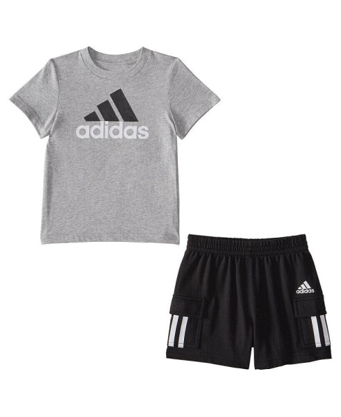 Костюм Adidas Baby Boys T Shirt and French Terry Cargo