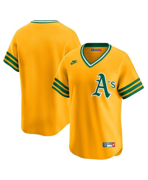 Men's Gold Oakland Athletics Cooperstown Collection Limited Jersey