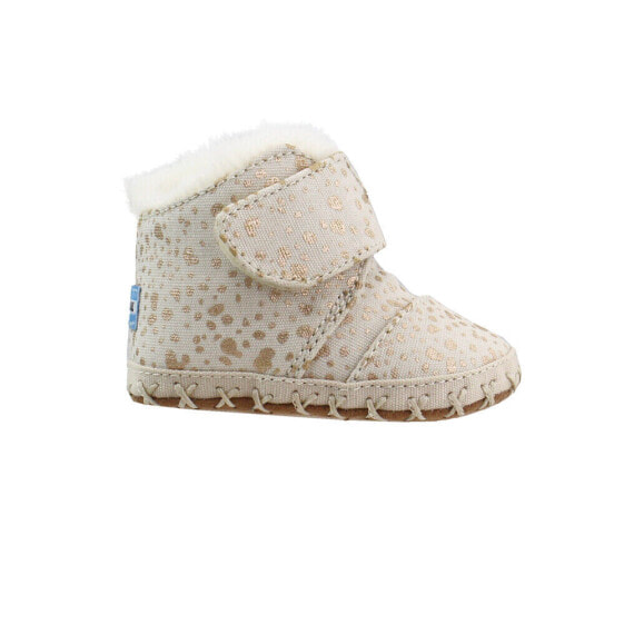 TOMS Cuna Gold Foil Snow Spots Bootie Infant Girls Gold Casual Boots 10010755
