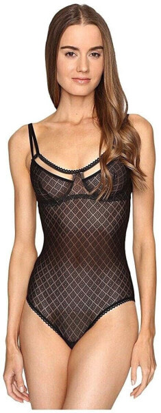 Else 168891 Womens Hidden Layer Underwire Full Cup Bodysuit Black Size Medium