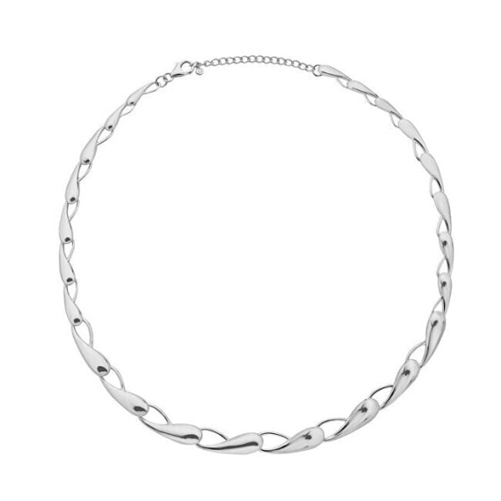 Distinctive silver necklace Tide DN194