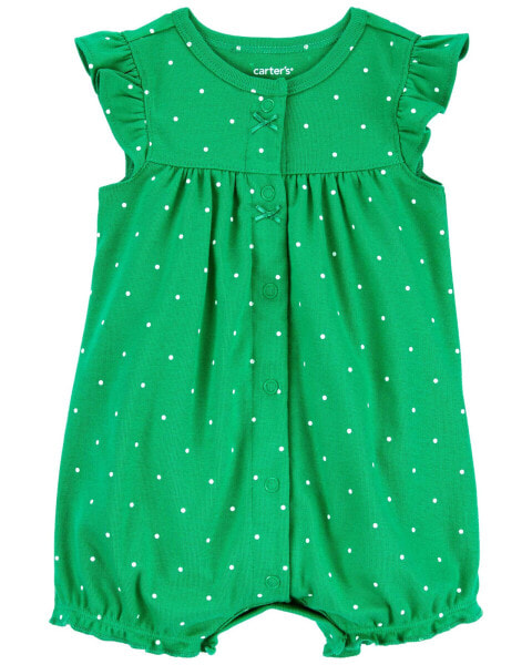 Baby Polka Dot Butterfly Snap-Up Romper NB