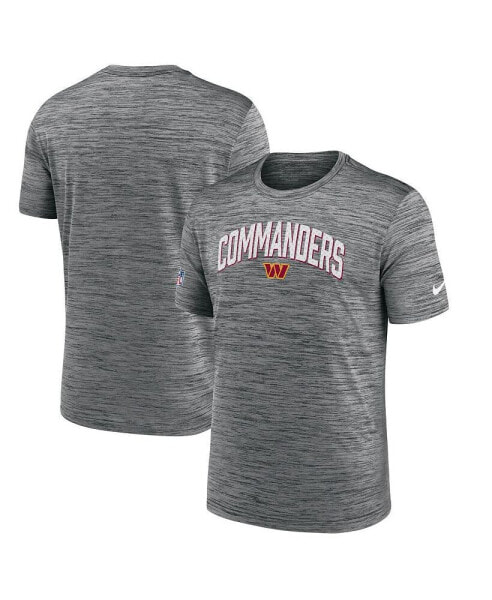 Men's Gray Washington Commanders Velocity Athletic Stack Performance T-shirt