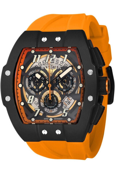 Invicta Men's 44415 JM Correa Quartz Multifunction Orange Transparent Dial Wa...