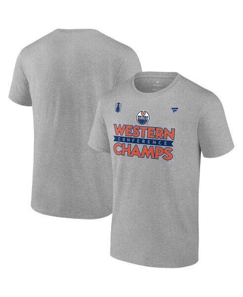 Men's Steel Edmonton Oilers 2024 Western Conference Champions Locker Room T-Shirt