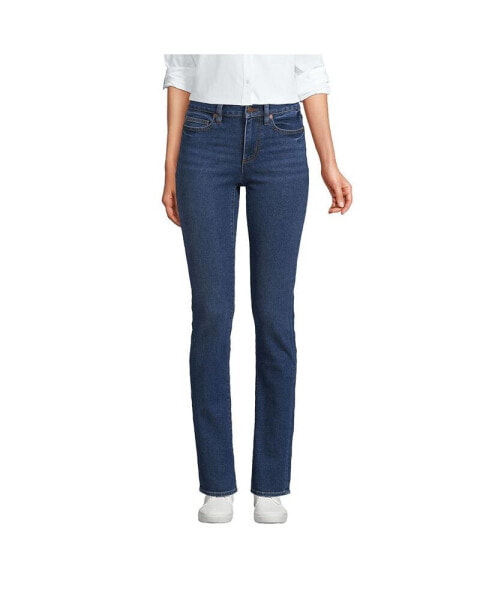 Women's Recover Mid Rise Straight Leg Blue Jeans