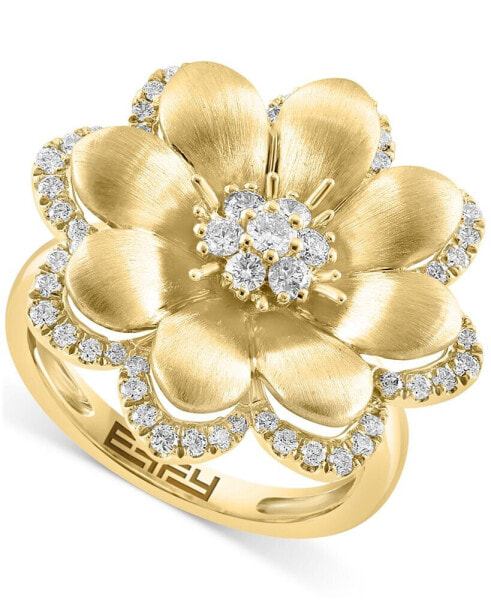 EFFY® Diamond Flower Statement Ring (5/8 ct. t.w.) in 14k Gold