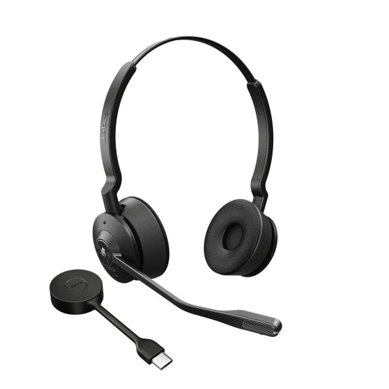 Наушники Jabra Engage 55 - USB-C MS Stereo - EMEA/APAC - беспроводные - для офиса/колл-центра - 83 г - черные - титановые