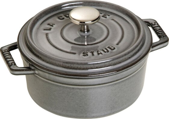 STAUB Staub Cocotte 12cm round Graphite grey, cast iron