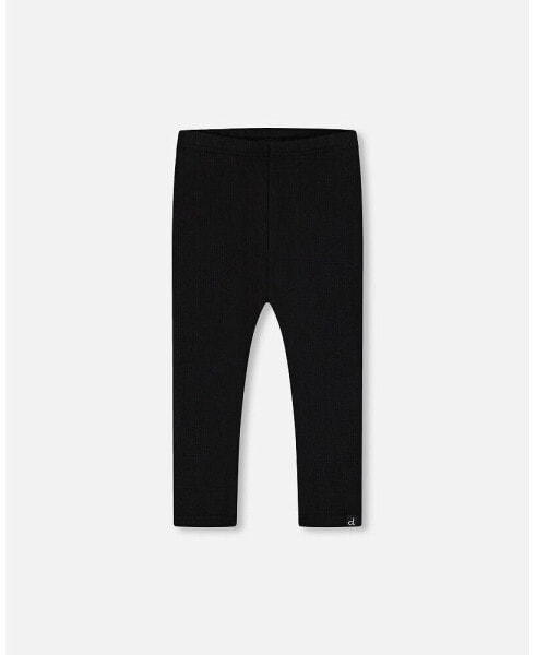 Baby Girls Baby Rib Leggings Black