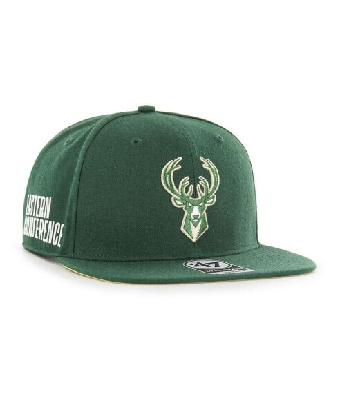 Men's Hunter Green Milwaukee Bucks Sure Shot Captain Snapback Hat