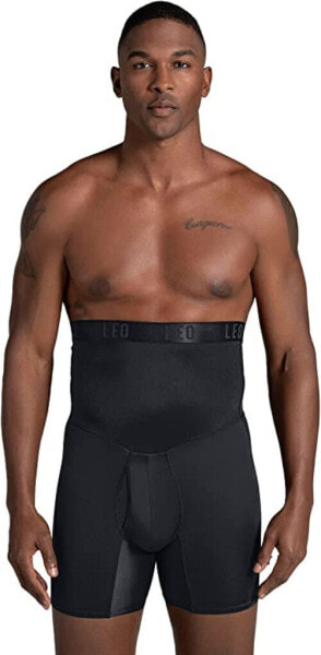Leo Slimming Mens Underwear Girdle Moderate Compression Black Size S