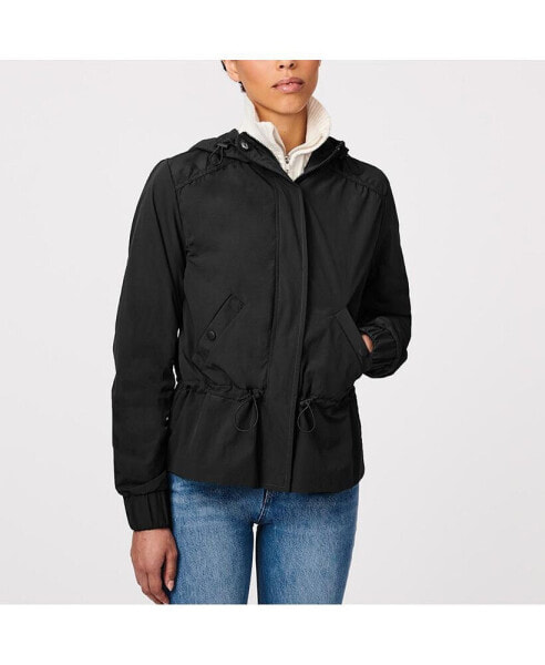 Women's Short Hooded Rain Jacket