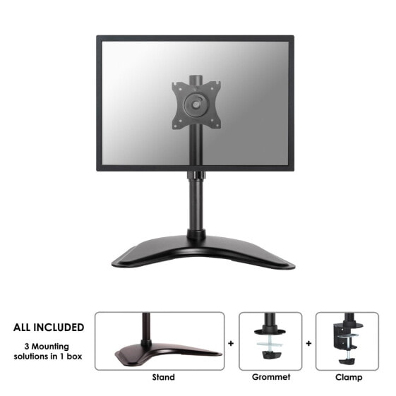 Neomounts by Newstar Select monitor arm desk mount - Clamp/Bolt-through/Freestanding - 10 kg - 25.4 cm (10") - 76.2 cm (30") - 100 x 100 mm - Black