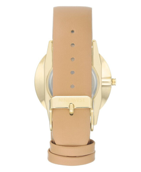 Women's Quartz Light Brown Faux Leather Band Watch, 40mm