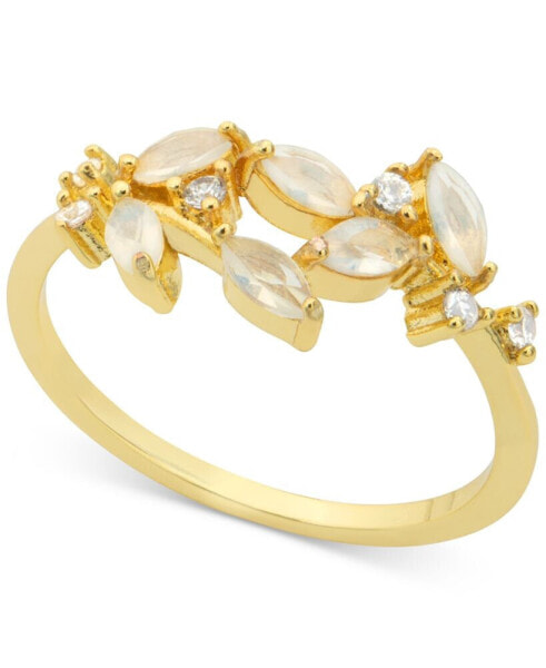 Gold-Tone Crystal Flower Sprig Ring, Created for Macy's