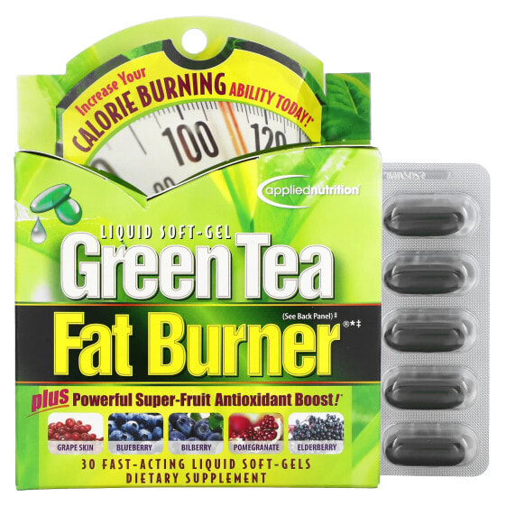 Жиросжигатель Applied Nutrition Green Tea Fat Burner, 90 быстродействующих жидких капсул