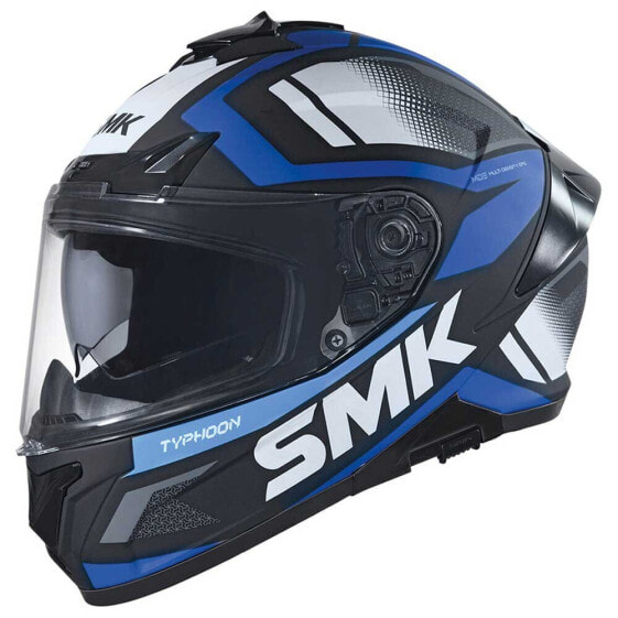 Шлем для мотоциклистов SMK Typhoon Thorn полноразмерный глянцевый синий / черный