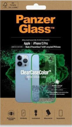 Чехол для смартфона PanzerGlass ClearCase с антибактериальным покрытием для iPhone 13 Pro Lime