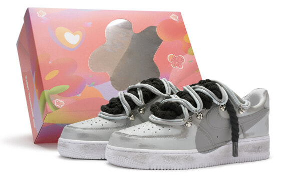 【定制球鞋】 Nike Air Force 1 Low 07 空军一号 ''T10'' 特殊鞋盒 双鞋带 低帮 板鞋 男款 灰黑 / Кроссовки Nike Air Force CW2288-111