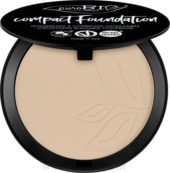 Kompaktpuder im Spiegeletui - PuroBio Cosmetics Compact Foundation Pack 01