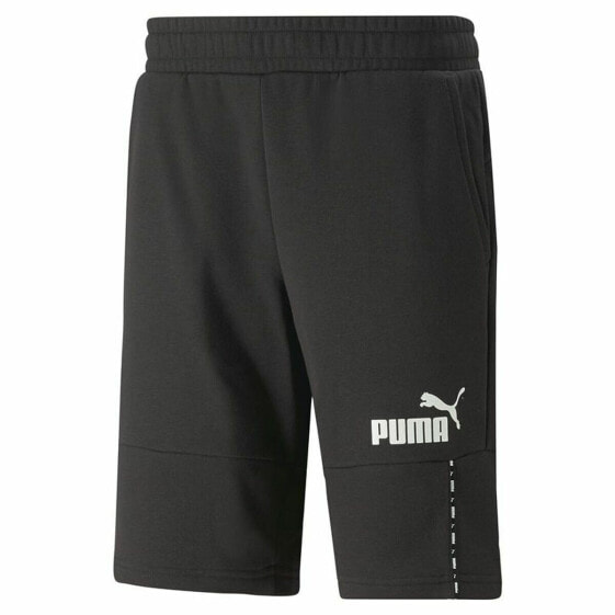 Спортивные шорты мужские PUMA Essentials Block Tape Чёрный
