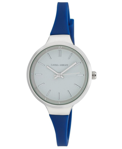 Часы и аксессуары Laura Ashley женские кварцевые синие часы на силиконовом ремешке 34 мм