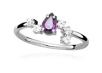 Charming silver ring with zircons SVLR0534SH2F1
