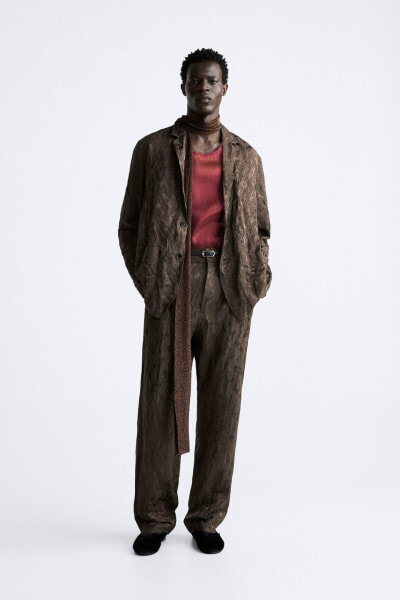 Creased jacquard trousers - limited edition