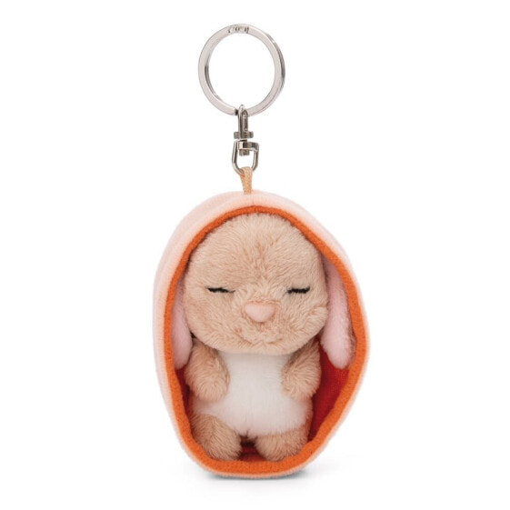 NICI Sleeping Pets Bunny Caramel 8 cm Basket Key Ring