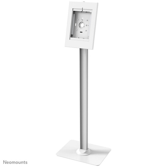 Neomounts tablet floor stand, 27.9 cm (11"), 24.6 cm (9.7"), White, 90°, Floor, Key