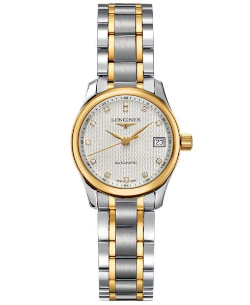 Women's Swiss Automatic Master Diamond Accent 18k Gold and Stainless Steel Bracelet Watch 26mm L21285777