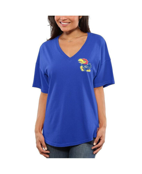 Women's Royal Kansas Jayhawks Oversized T-shirt