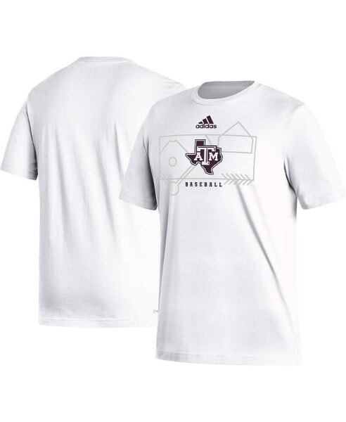 Men's White Texas A&M Aggies Locker Lines Baseball Fresh T-shirt