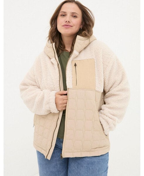 Plus Size Honey Fleece Quilted Jacket