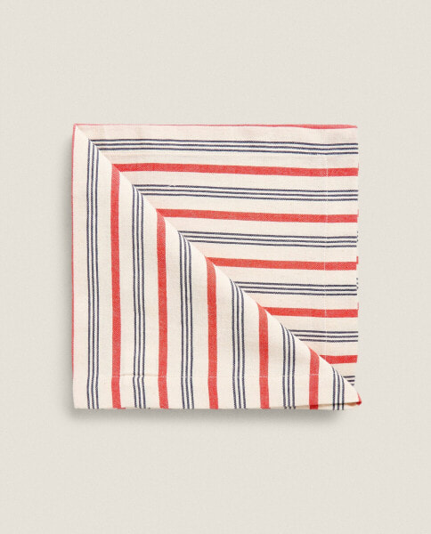 Striped cotton jacquard napkins (pack of 2)